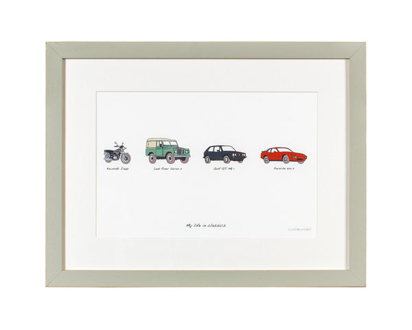 Carvolution® artwork. Your life in cars® Framed