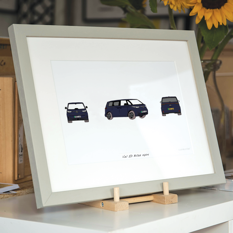 Dream vehicle from all angles™ framed artwork