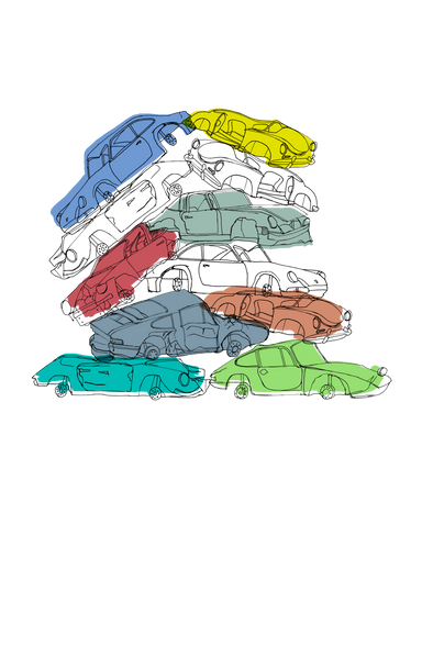 Carvolution® Porsche Scrap T-Shirt