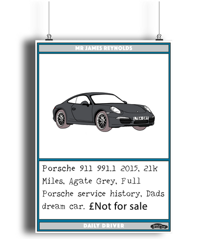 Daily Driver™ personalised Print unframed