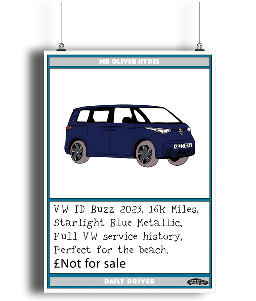 Daily Driver™ personalised Print unframed