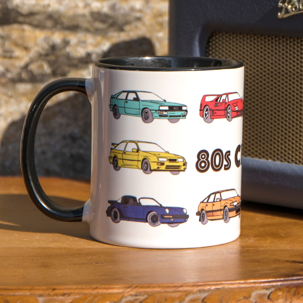 80s Classic Movie Cars Coffee Mug
