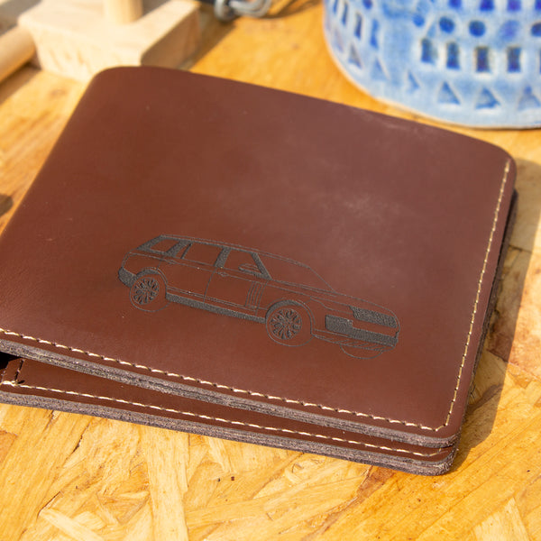 Under the hood™ personalised leather wallet