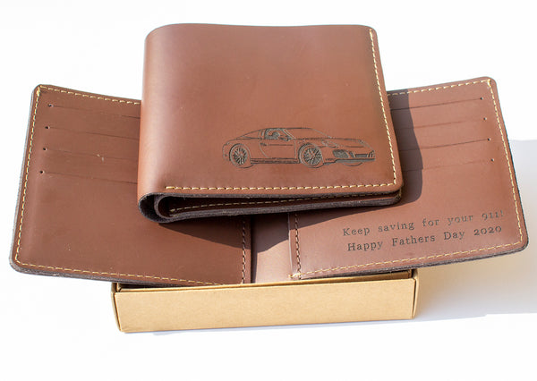 Under the hood™ personalised leather wallet